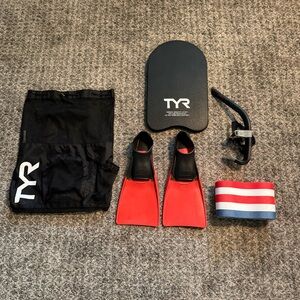TYR Swim Training Kit with Red and Black Gear